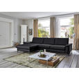 ECKSOFA  in Echtleder Anthrazit  176/334 cm  - Anthrazit/Schwarz, Design, Leder/Metall (176/334cm) - Dieter Knoll