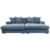 ECKSOFA FUNNY Hellblau Cord  - Schwarz/Hellblau, Basics, Kunststoff/Textil (285/195cm) - Livetastic