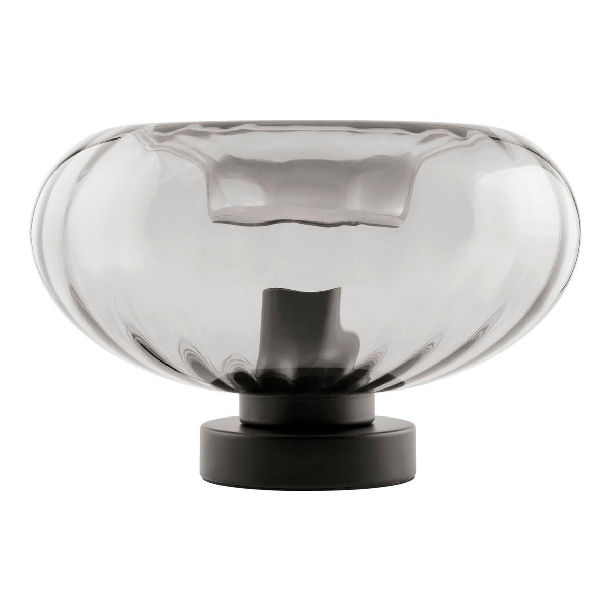 TISCHLEUCHTE 28/17,6 cm   - Schwarz, Design, Glas/Metall (28/17,6cm) - Osram