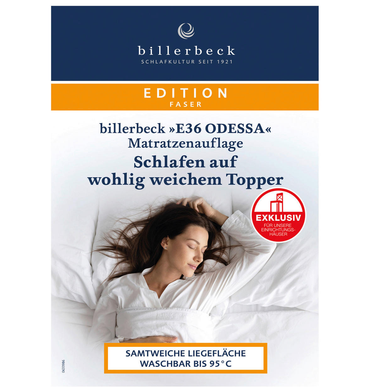KOMFORTAUFLAGE E36 ODESSA - Weiß, KONVENTIONELL, Textil (140/200cm) - Billerbeck
