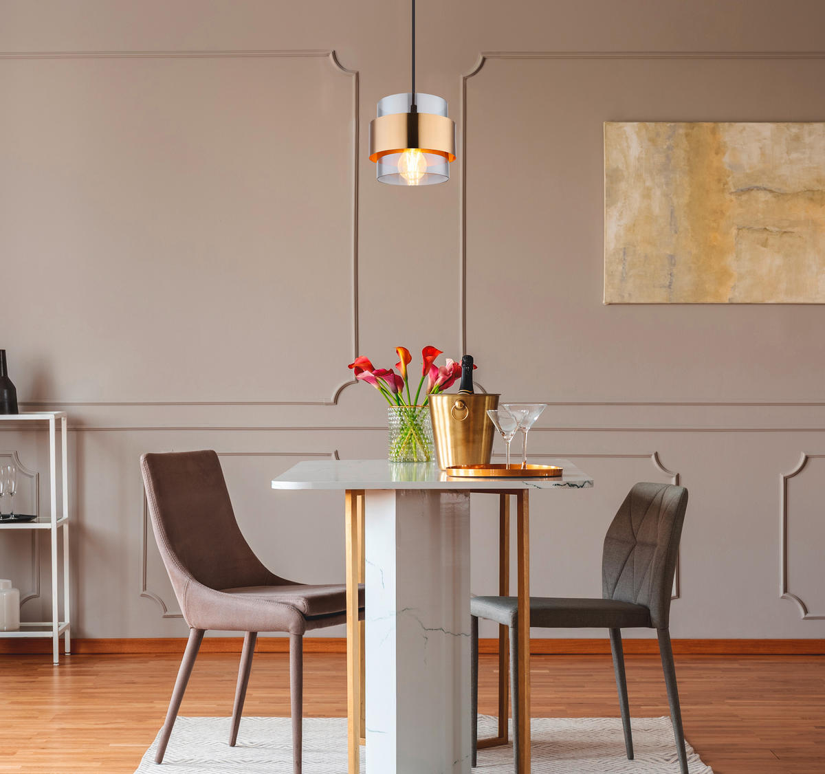 VISEČA SVETILKA        18/120 cm      E27 - črna/prozorno, Design, kovina/steklo (18/120cm) - Globo