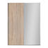 SCHWEBETÜRENSCHRANK in Eichefarben - Eichefarben/Alufarben, Design, Glas/Holzwerkstoff (150/216/68cm) - Hom`in SCHWEBETÜRENSCHRANK in Eichefarben - Eichefarben/Alufarben, Design, Glas/Holzwerkstoff (150/216/68cm) - Hom`in
