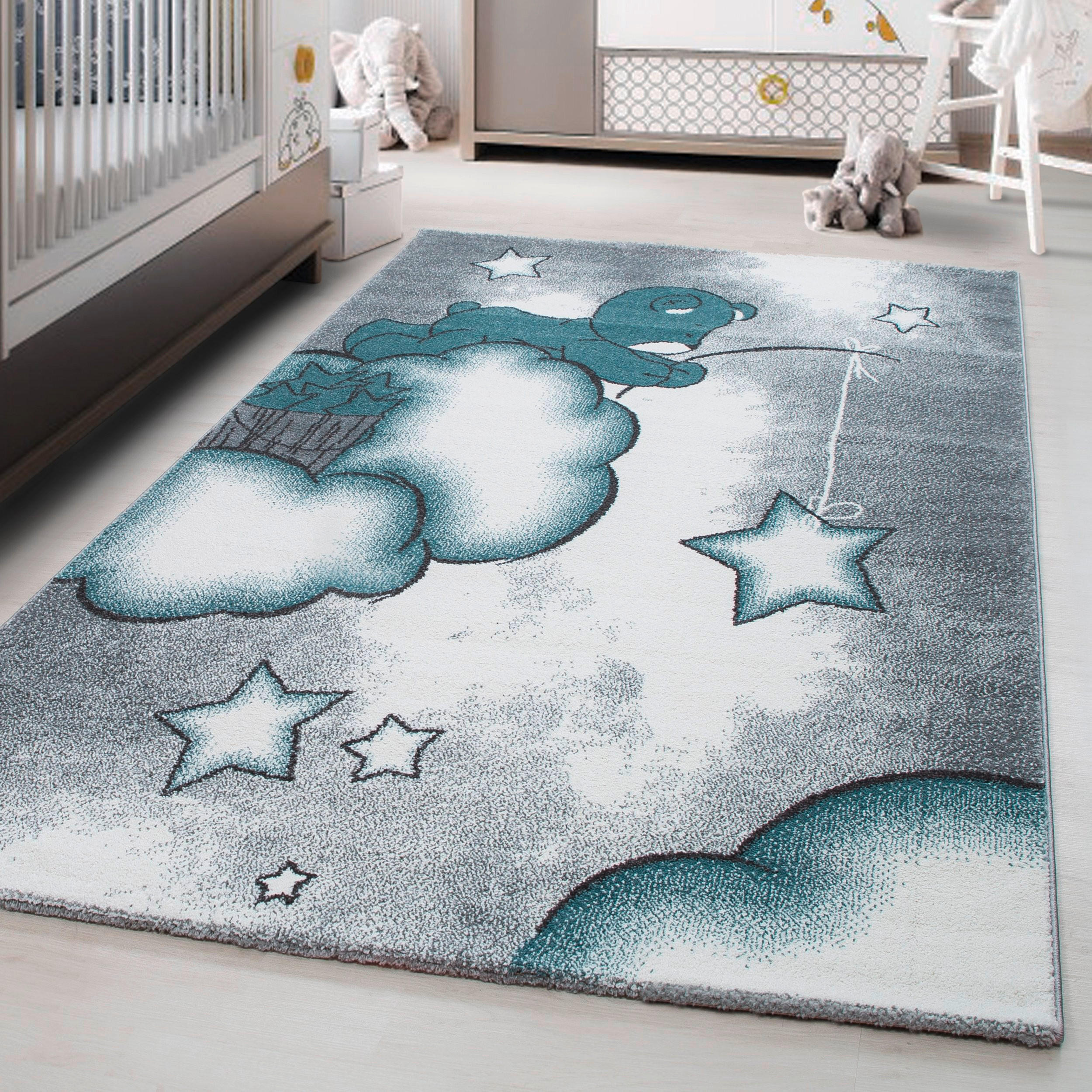 KINDERTEPPICH 80/150 cm Kids 580  - Blau/Weiß, Trend, Textil (80/150cm)