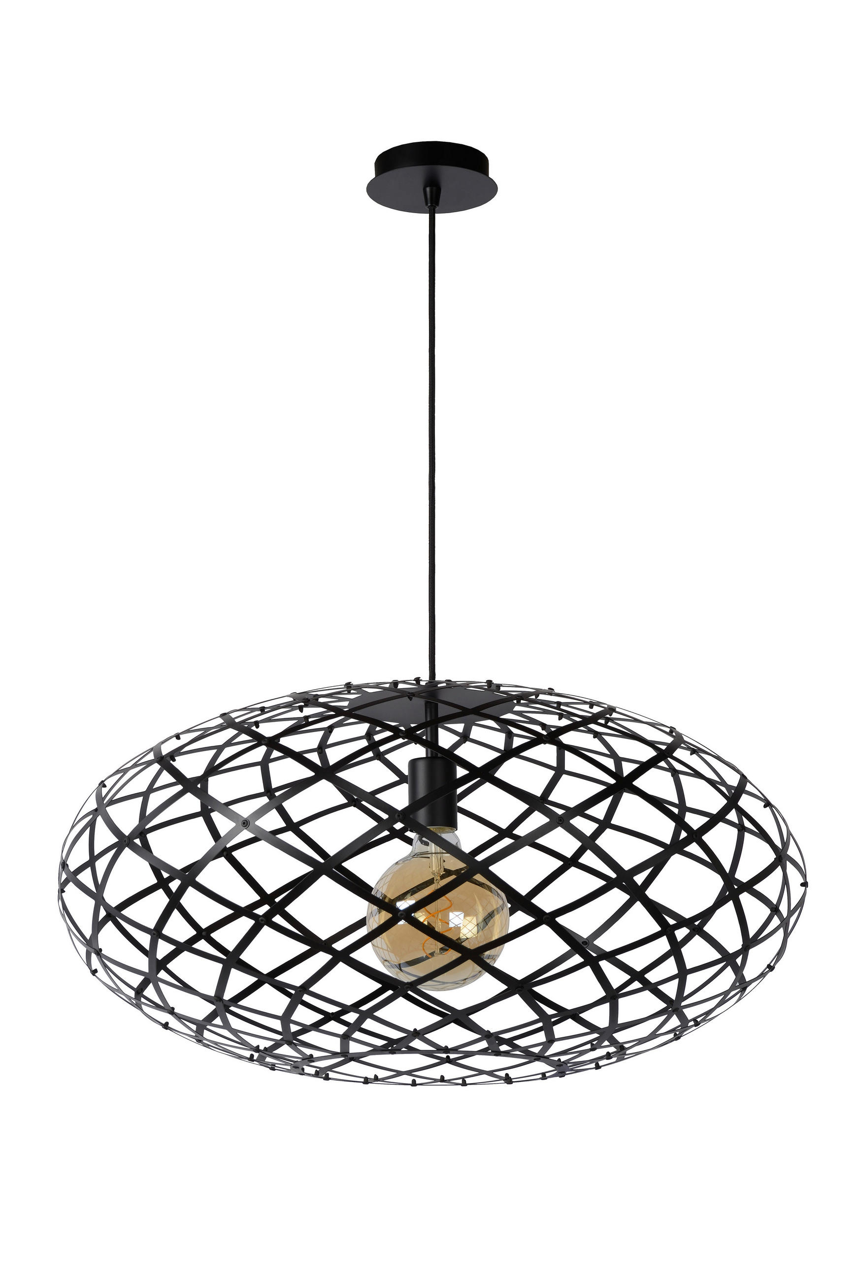 Lucide Hängeleuchte Wolfram Schwarz 162 cm