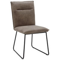 STUHL - Schlammfarben/Schwarz, Design, Textil/Metall (47/87/62cm) - Valnatura