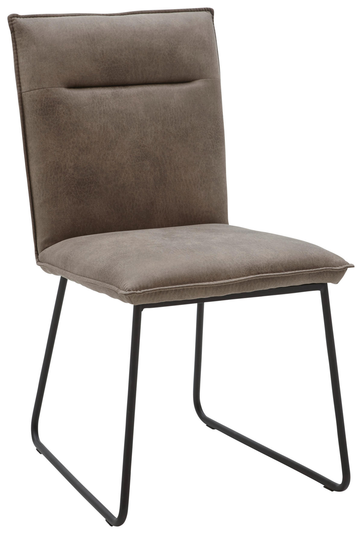 STUHL - Schlammfarben/Schwarz, Design, Textil/Metall (47/87/62cm) - Valnatura