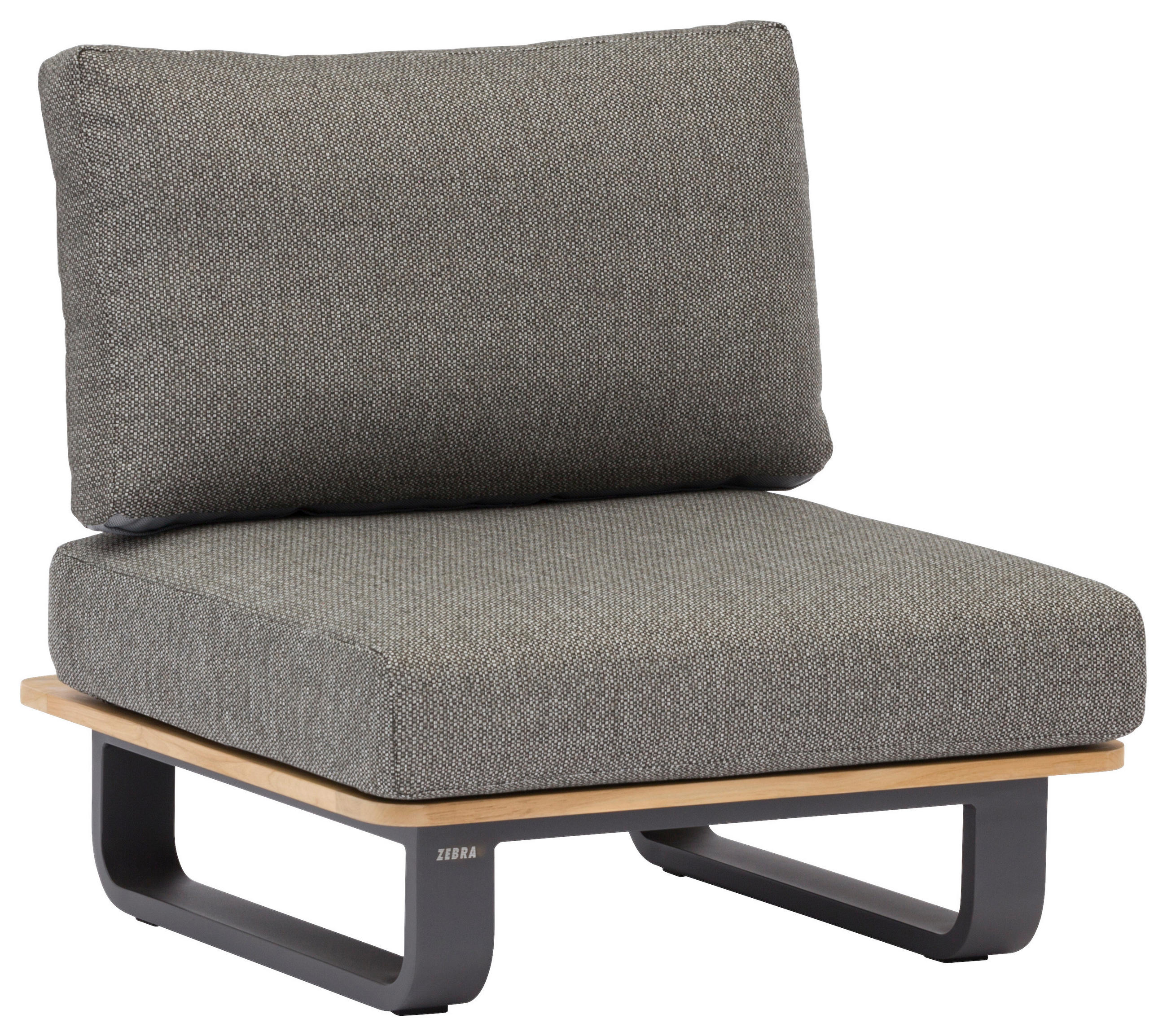 LOUNGESESSEL - Dunkelgrau, Holz/Textil (83/65/83cm) - Zebra