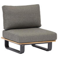 LOUNGESESSEL  - Dunkelgrau, Holz/Textil (83/65/83cm) - Zebra 