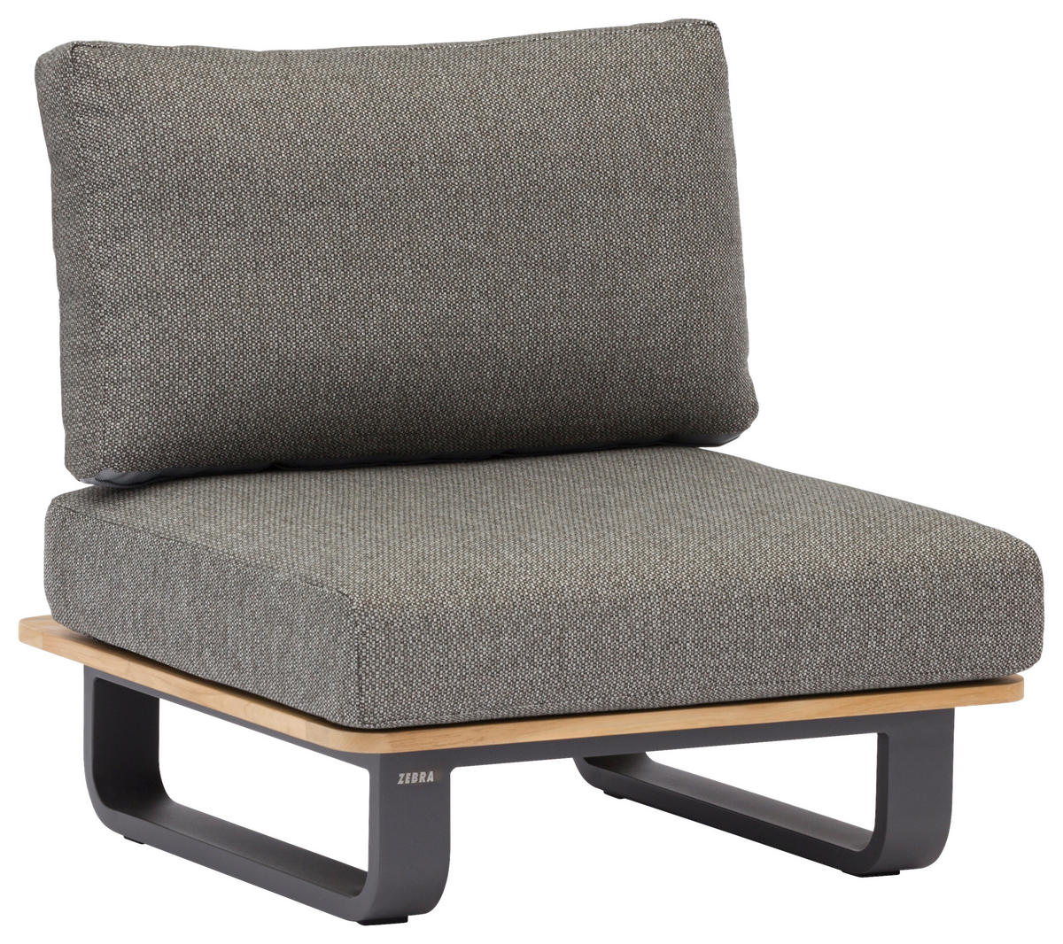 LOUNGESESSEL  - Dunkelgrau, Holz/Textil (83/65/83cm) - Zebra 