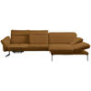 ECKSOFA Hellbraun Echtleder  - Hellbraun/Anthrazit, Design, Leder/Metall (299/203cm) - Himolla