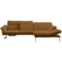 ECKSOFA in Echtleder Hellbraun  - Hellbraun/Anthrazit, Design, Leder/Metall (299/203cm) - Himolla