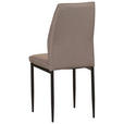 STUHL Mikrofaser Taupe  - Taupe/Schwarz, Design, Textil/Metall (43,5/96/58cm) - Carryhome