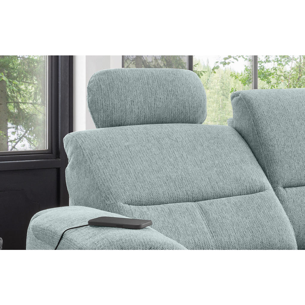 Thumbnail - Livetastic Ecksofa, Blau, Textil, Uni, 5-Sitzer, Ottomane rechts, L-Form, 292x165 cm, Made in EU, seitenverkehrt erhältl...
