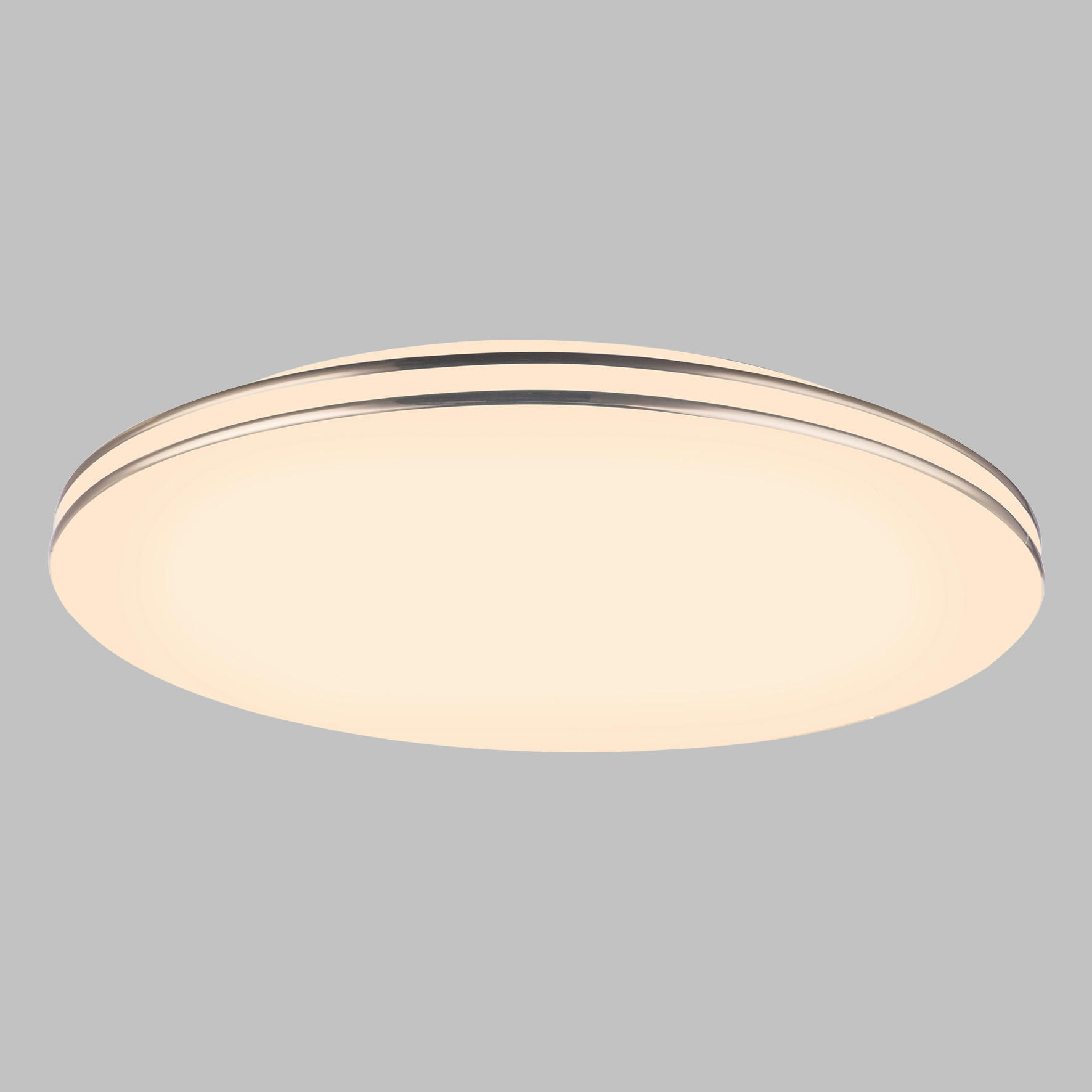 LED-DECKENLEUCHTE DIlan 53/8 cm   - Opal/Weiß, Trend, Kunststoff/Metall (53/8cm) - Globo