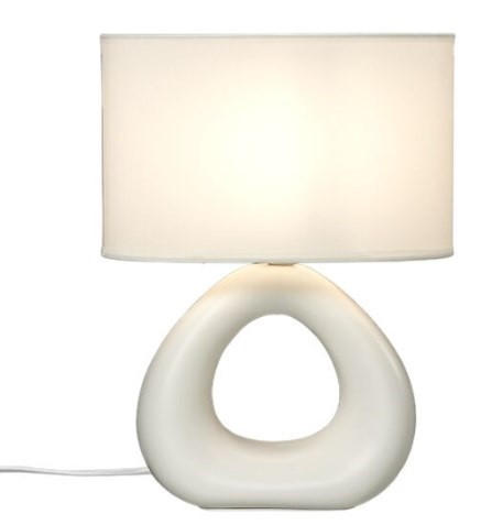BORDSLAMPA 13/35/26 cm   - vit, Design, metall/textil (13/35/26cm)
