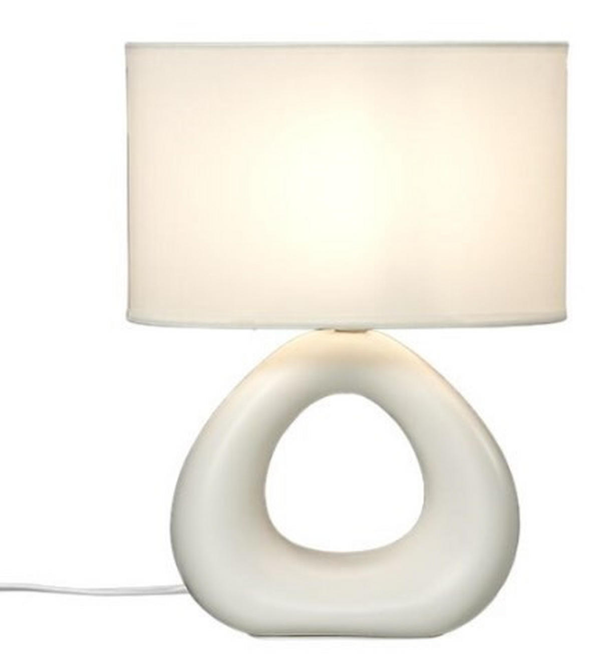 BORDSLAMPA 13/35/26 cm   - vit, Design, metall/textil (13/35/26cm)