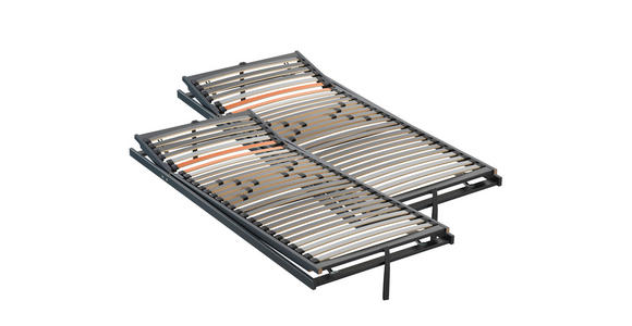 LATTENROSTSET 180/200 cm Kopfteil, Fußteil verstellbar, Birke, Buche  - Anthrazit/Orange, Basics, Holz (180/200cm) - Dieter Knoll