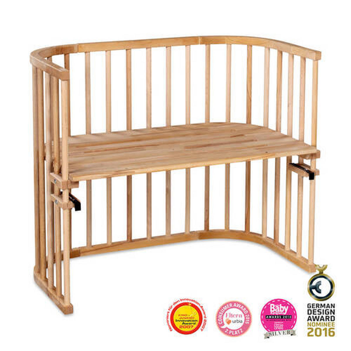 BEISTELLBETT  96/54/79 cm  - Kernbuche, Basics, Holz (96/54/79cm) - Babybay