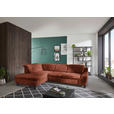 ECKSOFA in Chenille Rostfarben  - Rostfarben/Schwarz, KONVENTIONELL, Textil/Metall (200/281cm) - Carryhome