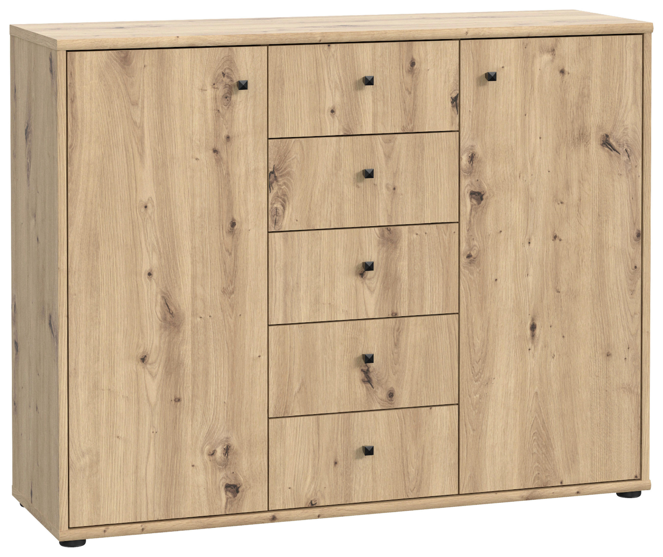 KOMMODE Eiche Artisan - Eiche Artisan, Design, Holzwerkstoff (108,8/85,5/34,8cm)