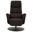 RELAXSESSEL in Leder Mokka  - Schwarz/Mokka, Design, Leder/Metall (76/108/86cm) - Dieter Knoll