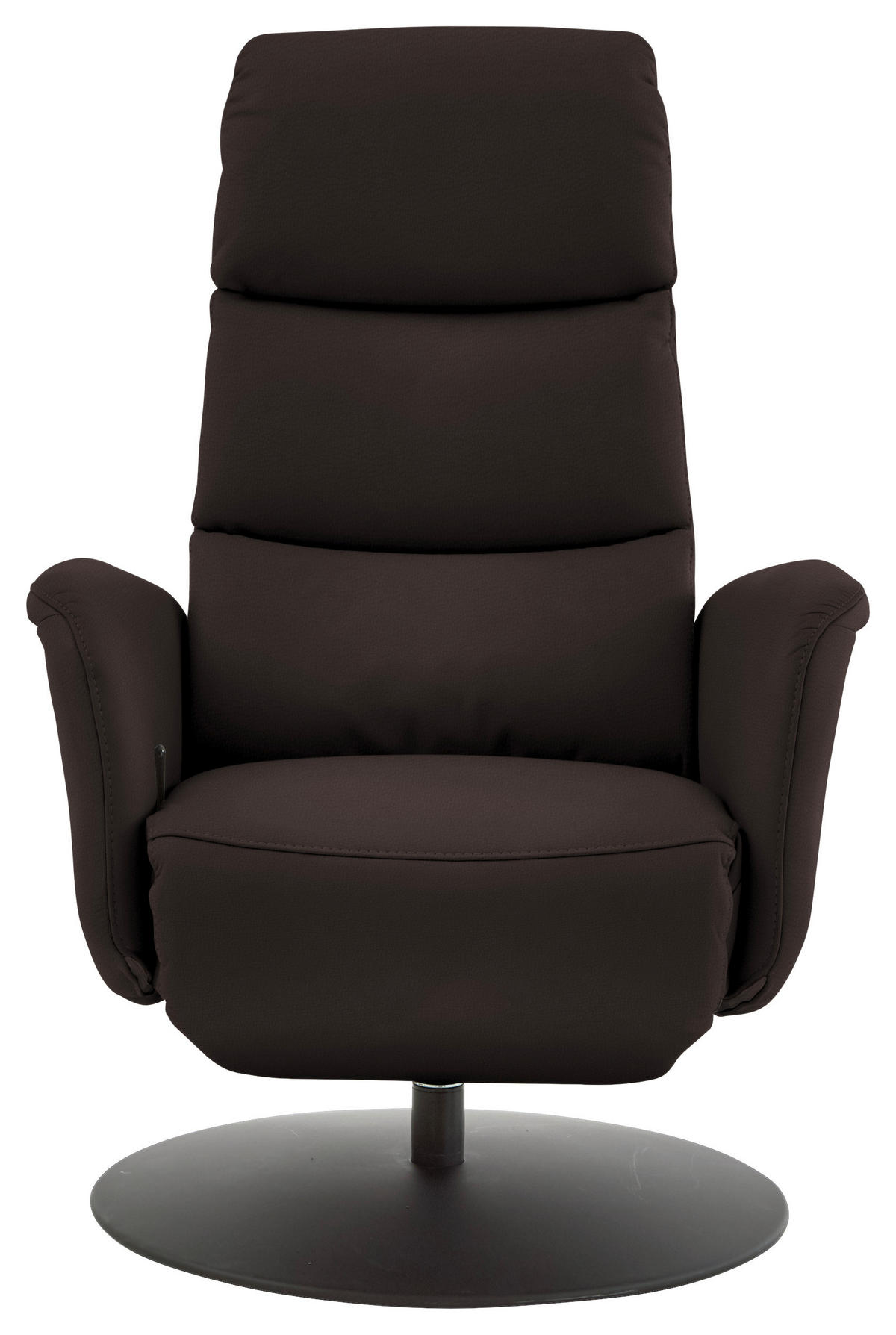 RELAXSESSEL in Leder Mokka  - Schwarz/Mokka, Design, Leder/Metall (76/108/86cm) - Dieter Knoll