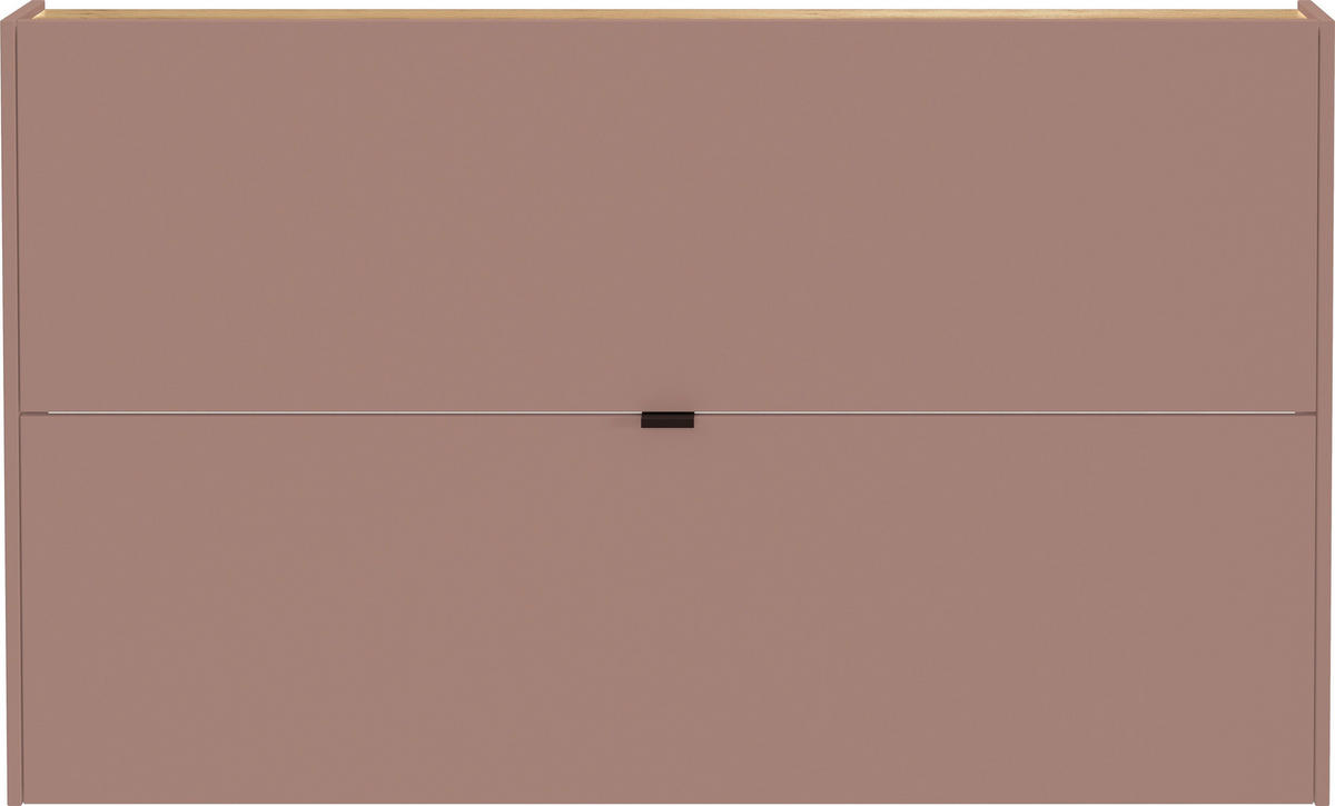 HÄNGESCHUHSCHRANK Eichefarben, Rostfarben  - Eichefarben/Rostfarben, Design, Holzwerkstoff/Metall (140/83/18cm)