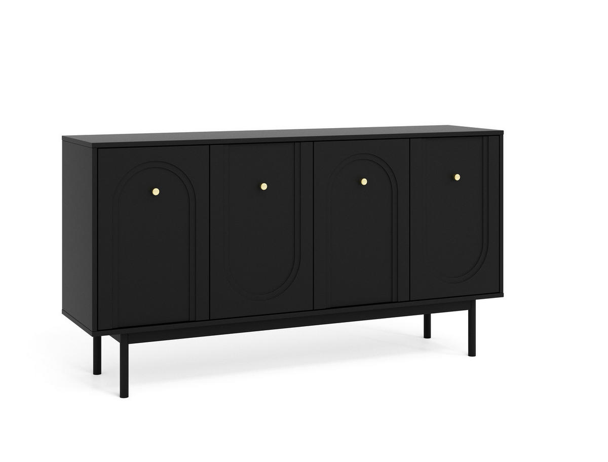 SIDEBOARD Majuro  in 154/82/39 cm  - Kaschmir/Goldfarben, LIFESTYLE, Holzwerkstoff/Metall (154/82/39cm) - MID.YOU