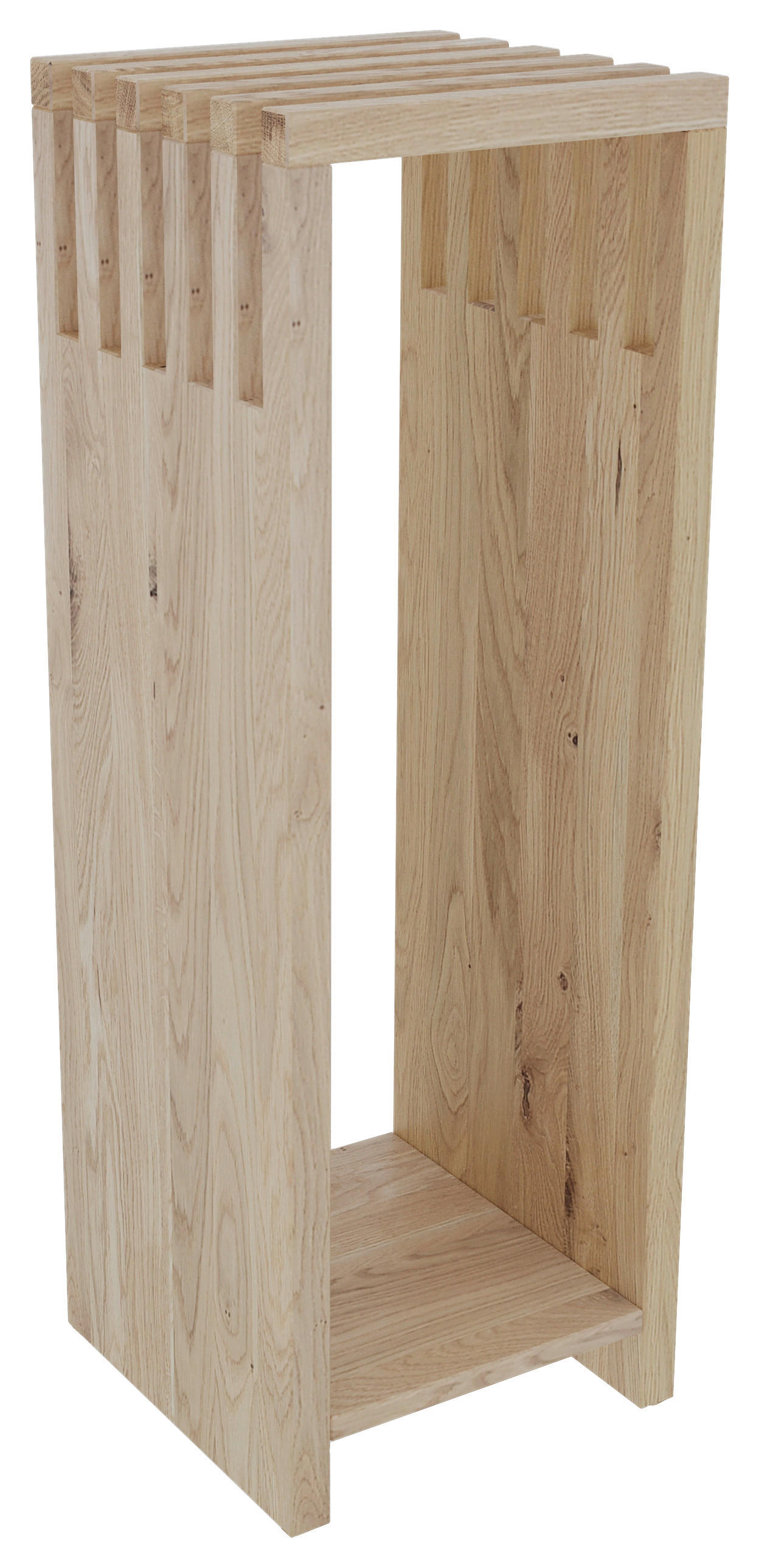 BLUMENTISCH Holz Eiche massiv  - Eichefarben, Natur, Holz (31/31/90cm) - Linea Natura