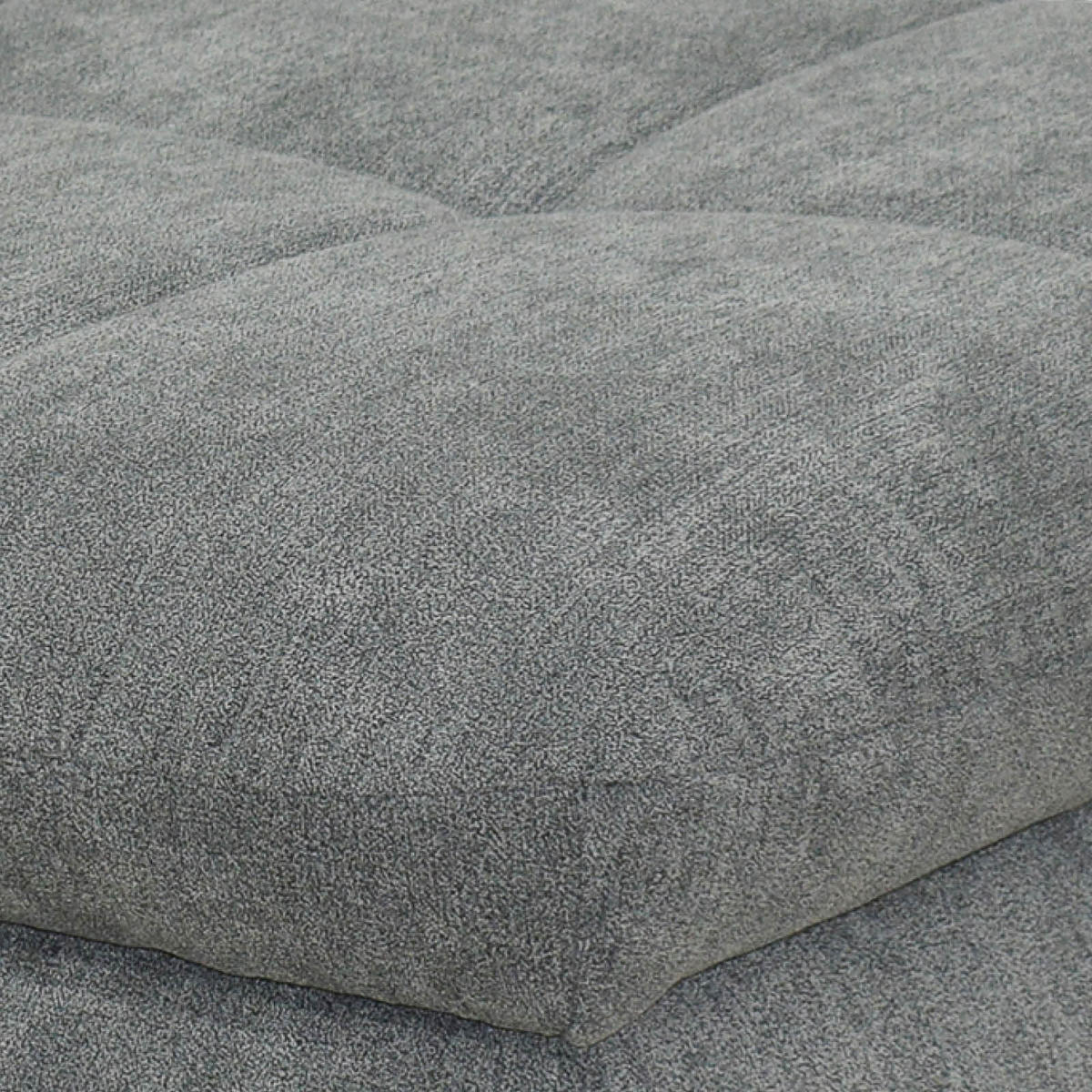 HOCKER Mikrofaser Dunkelgrau  - Chromfarben/Dunkelgrau, KONVENTIONELL, Textil/Metall (136/64/43cm) - MID.YOU
