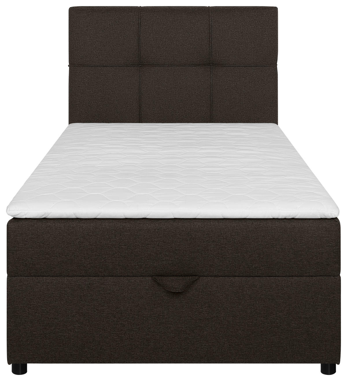 BOXBETT 100/200 cm,  in Braun, Bettkasten, Topper,  - Schwarz/Braun, MODERN, Kunststoff/Textil (100/200cm) - MID.YOU