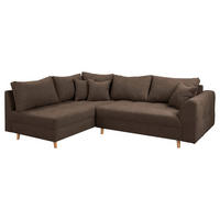 ECKSOFA Ariella Schlammfarben Mikrofaser  - Schlammfarben/Naturfarben, Design, Holz/Textil (161/231cm) - Livetastic