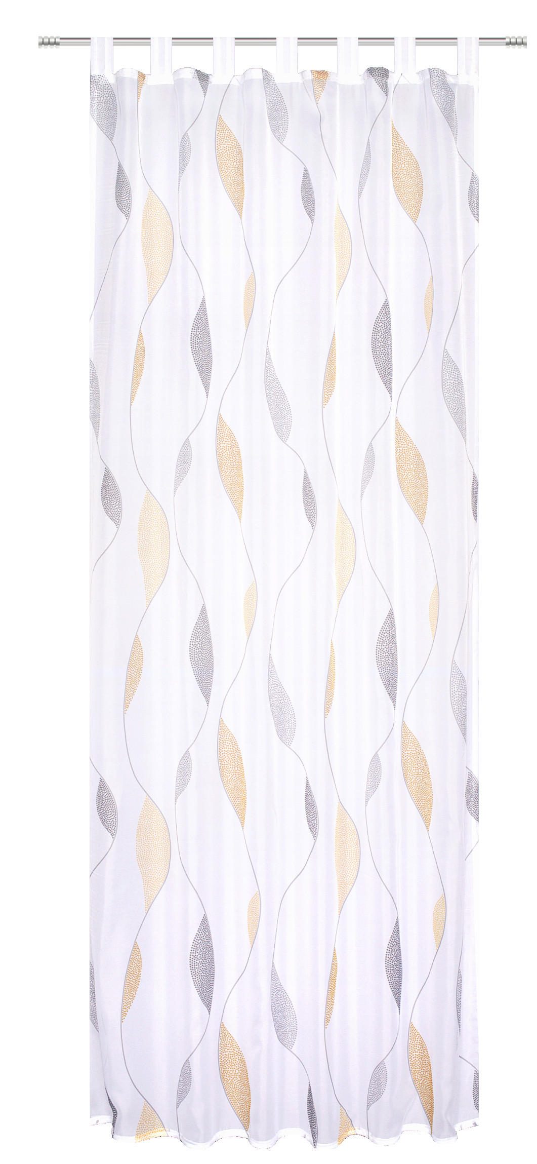 SCHLAUFENVORHANG transparent  - Gelb, KONVENTIONELL, Textil (140/175cm) - Schmidt W. Gmbh