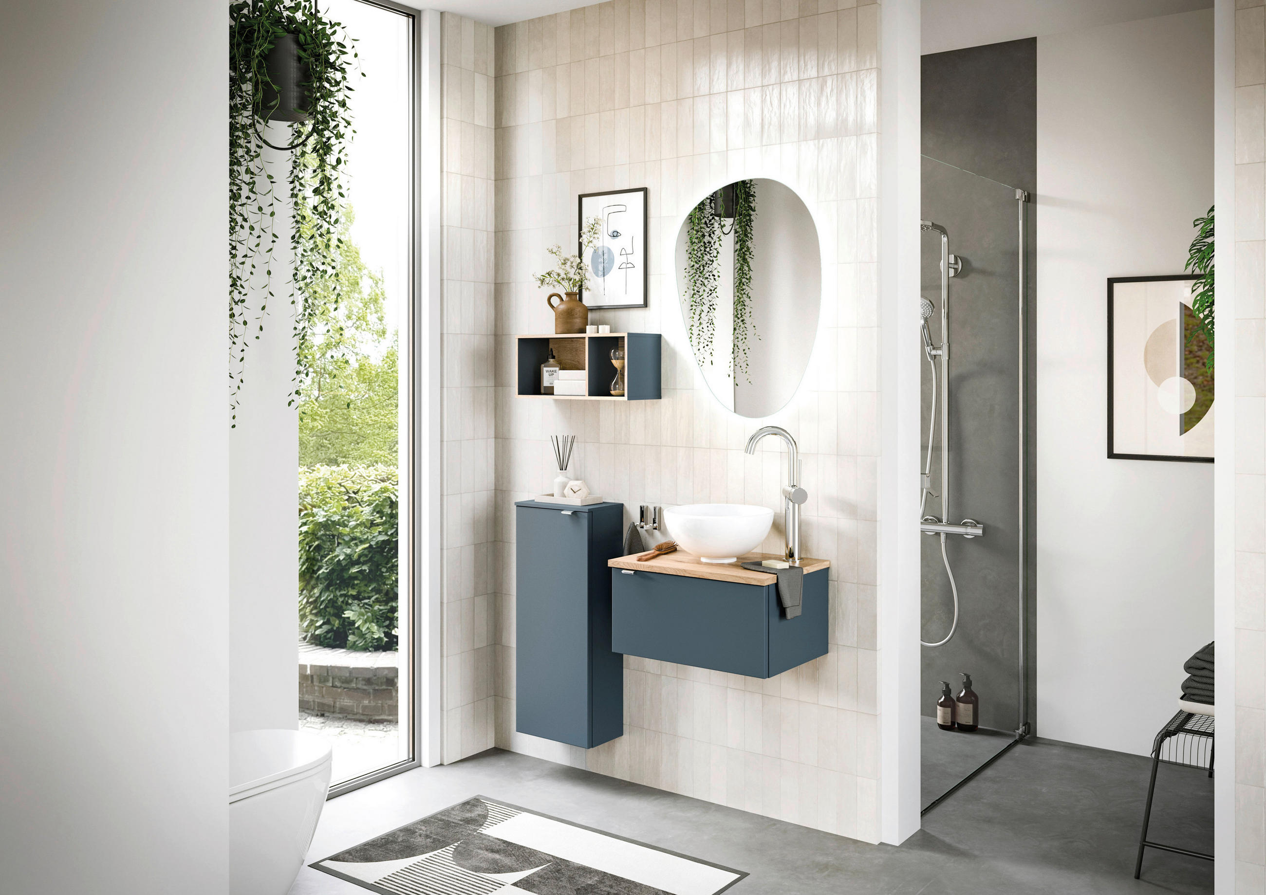 BADEZIMMERSPIEGEL 55,1/72,3/3 cm  - Klar, Design, Glas/Holzwerkstoff (55,1/72,3/3cm) - Sadena