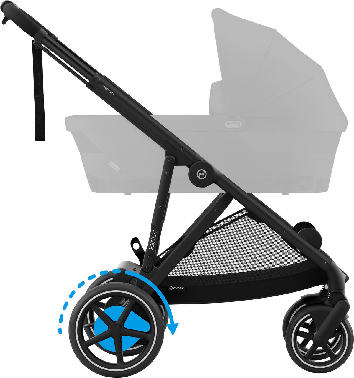 KINDERWAGEN e-Gazelle S  - Schwarz, Design, Kunststoff/Textil (94.5/66/100cm) - Cybex