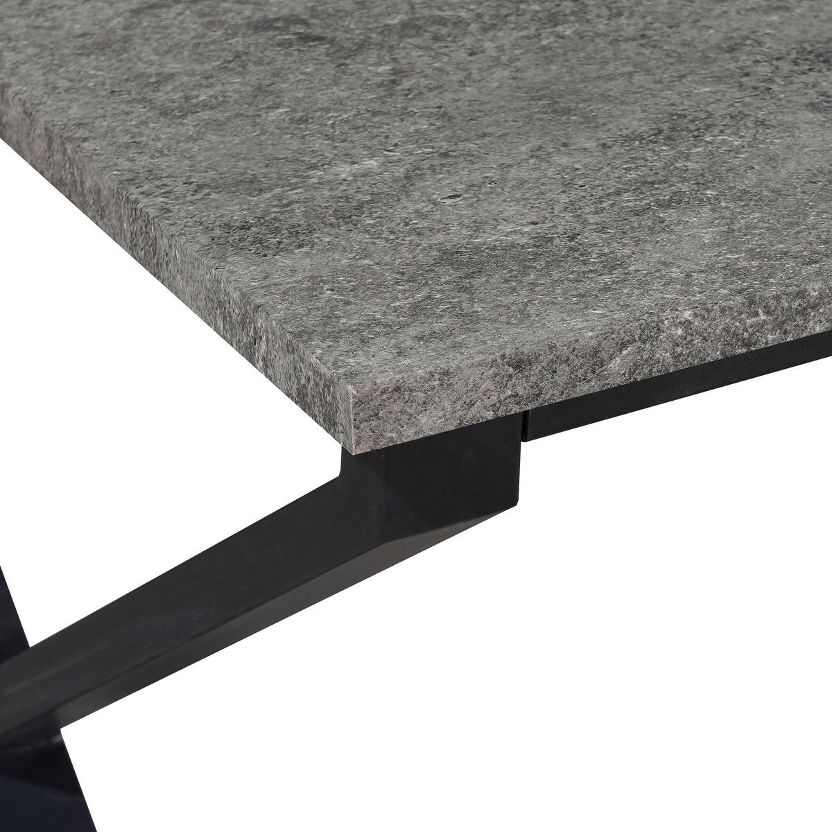 ESSTISCH 160/90/76 cm Nachbildung  Metall, Holzwerkstoff gastro- und objekttauglich rechteckig Grau  - Schwarz/Grau, MODERN, Holzwerkstoff/Metall (160/90/76cm) - MID.YOU