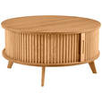 COUCHTISCH Eiche furniert, massiv 80/80/41 cm rund Eichefarben  - Eichefarben, Natur, Holz/Holzwerkstoff (80/80/41cm) - Waldwelt