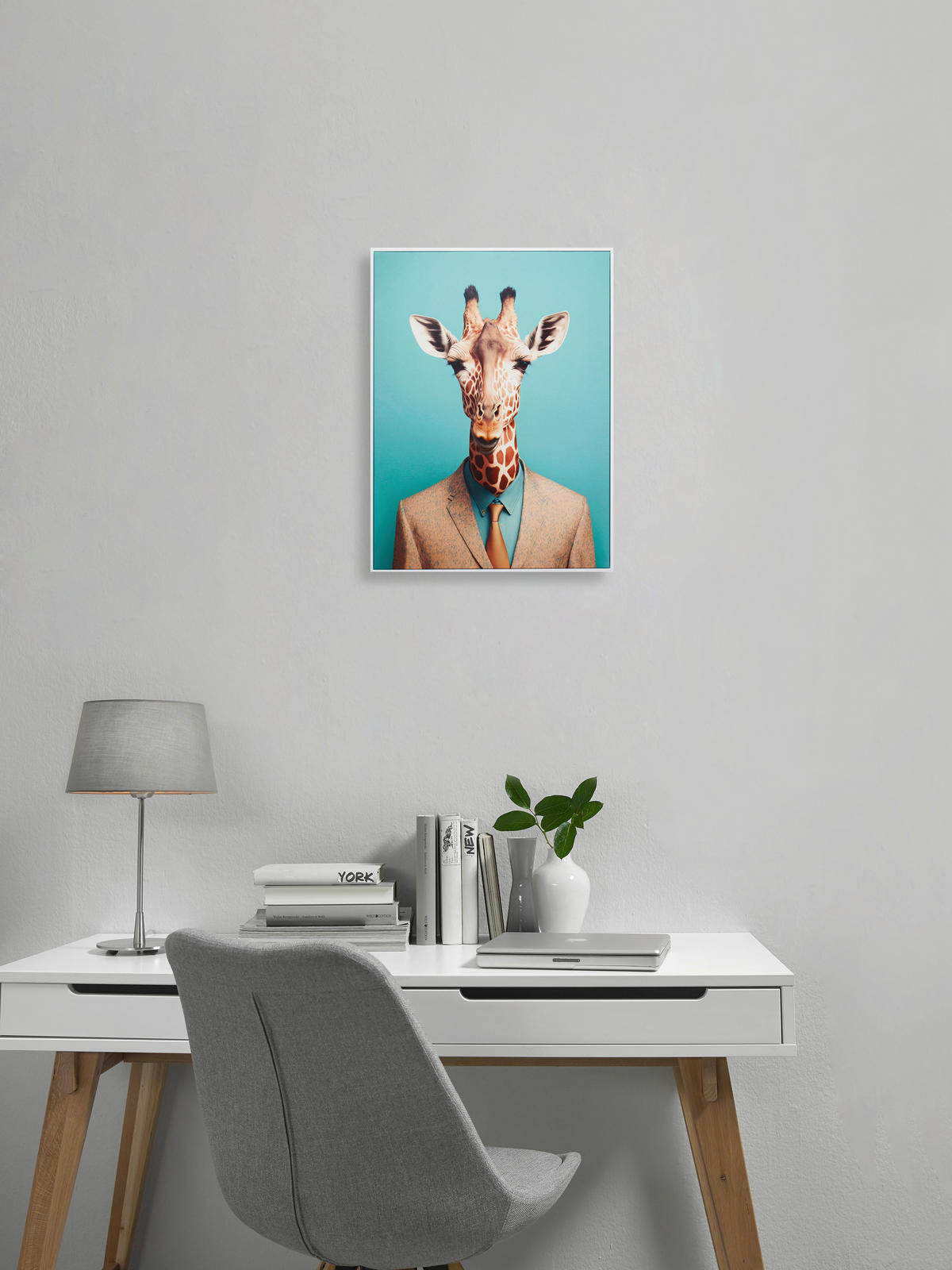 KUNSTDRUCK 45/60 cm  - Multicolor/Weiß, Trend, Holzwerkstoff/Kunststoff (45/60cm) - Monee