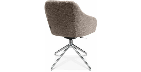 ARMLEHNSTUHL in Aluminium Flachgewebe - Alufarben/Naturfarben, Design, Textil/Metall (58/81,5-84,5/60cm) - Johann Jakob