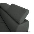 ECKSOFA in Webstoff Grau  - Silberfarben/Grau, Design, Textil/Metall (257/226cm) - Xora