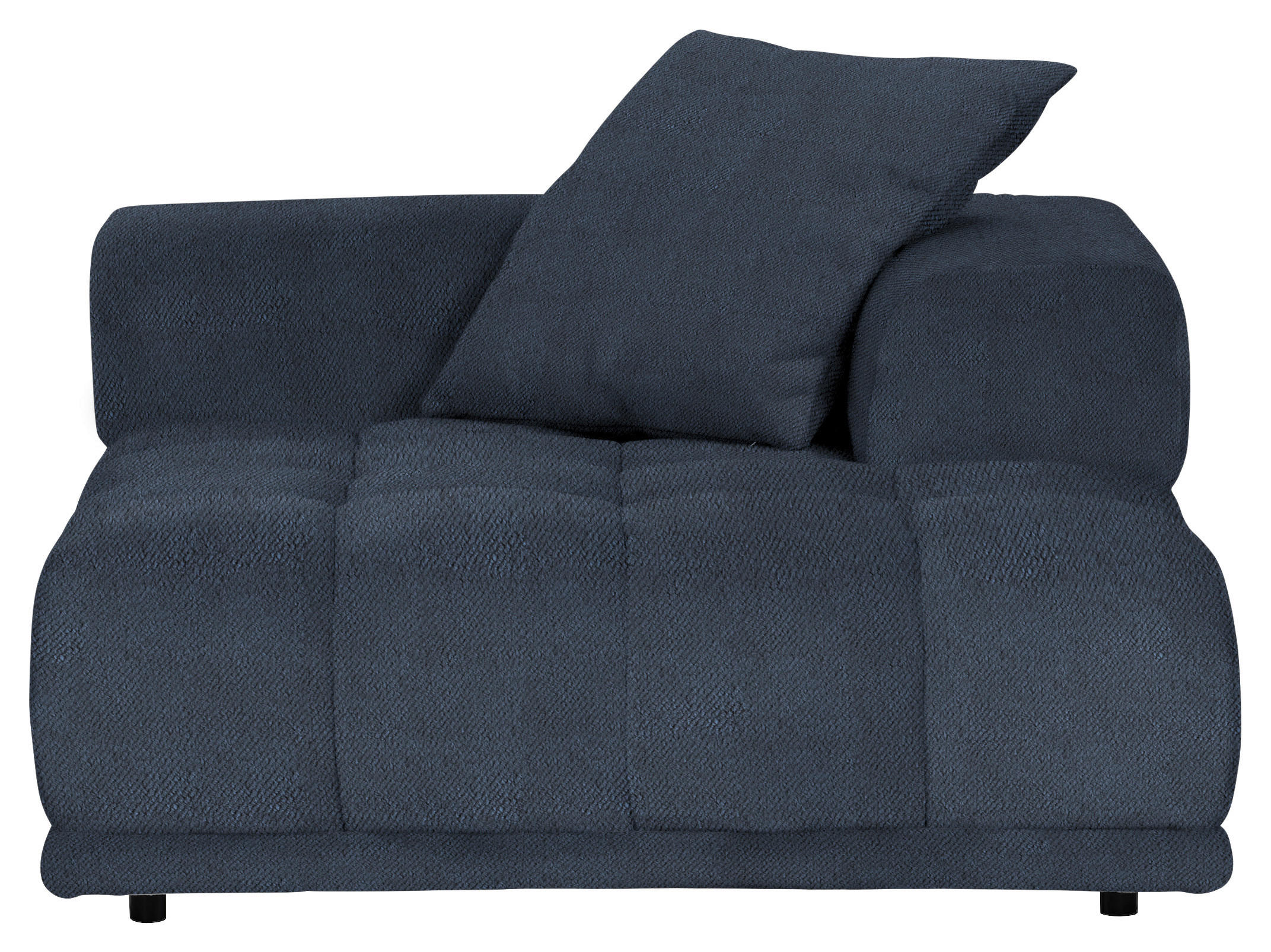 SOFAELEMENT in Plüsch Anthrazit  - Anthrazit/Schwarz, KONVENTIONELL, Kunststoff/Textil (125/66/155cm) - Carryhome