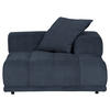 SOFAELEMENT in Plüsch Anthrazit  - Anthrazit/Schwarz, KONVENTIONELL, Kunststoff/Textil (125/66/155cm) - Carryhome