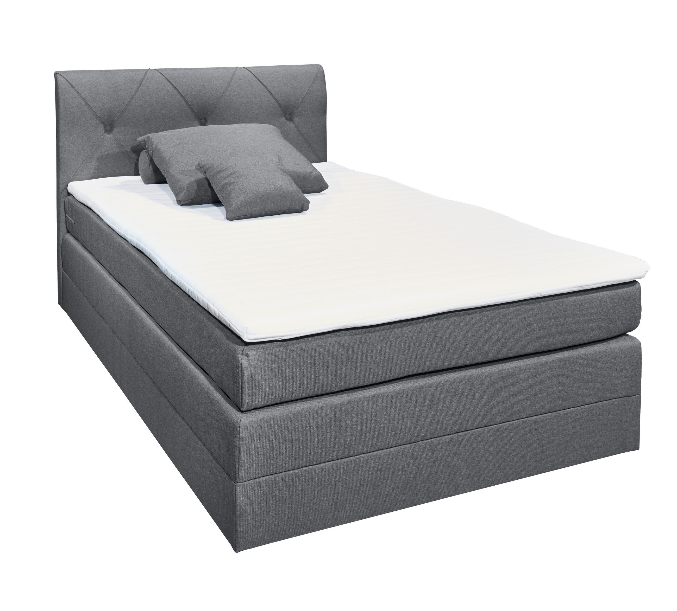 BOXSPRINGBETT 120/200 cm  in Anthrazit  - Anthrazit/Schwarz, Design, Holzwerkstoff/Kunststoff (120/200cm) - Xora