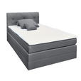 BOXSPRINGBETT 120/200 cm in Anthrazit - Anthrazit/Schwarz, Design, Holzwerkstoff/Kunststoff (120/200cm) - Xora