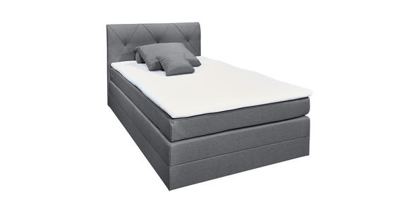 BOXSPRINGBETT 120/200 cm in Anthrazit - Anthrazit/Schwarz, Design, Holzwerkstoff/Kunststoff (120/200cm) - Xora