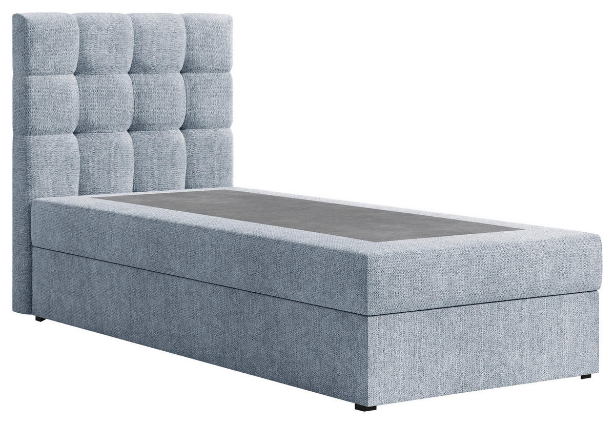 BOXBETT 90/200 cm,  in Blau, Bettkasten, Topper,  - Blau, MODERN, Holz/Kunststoff (90/200cm) - MID.YOU