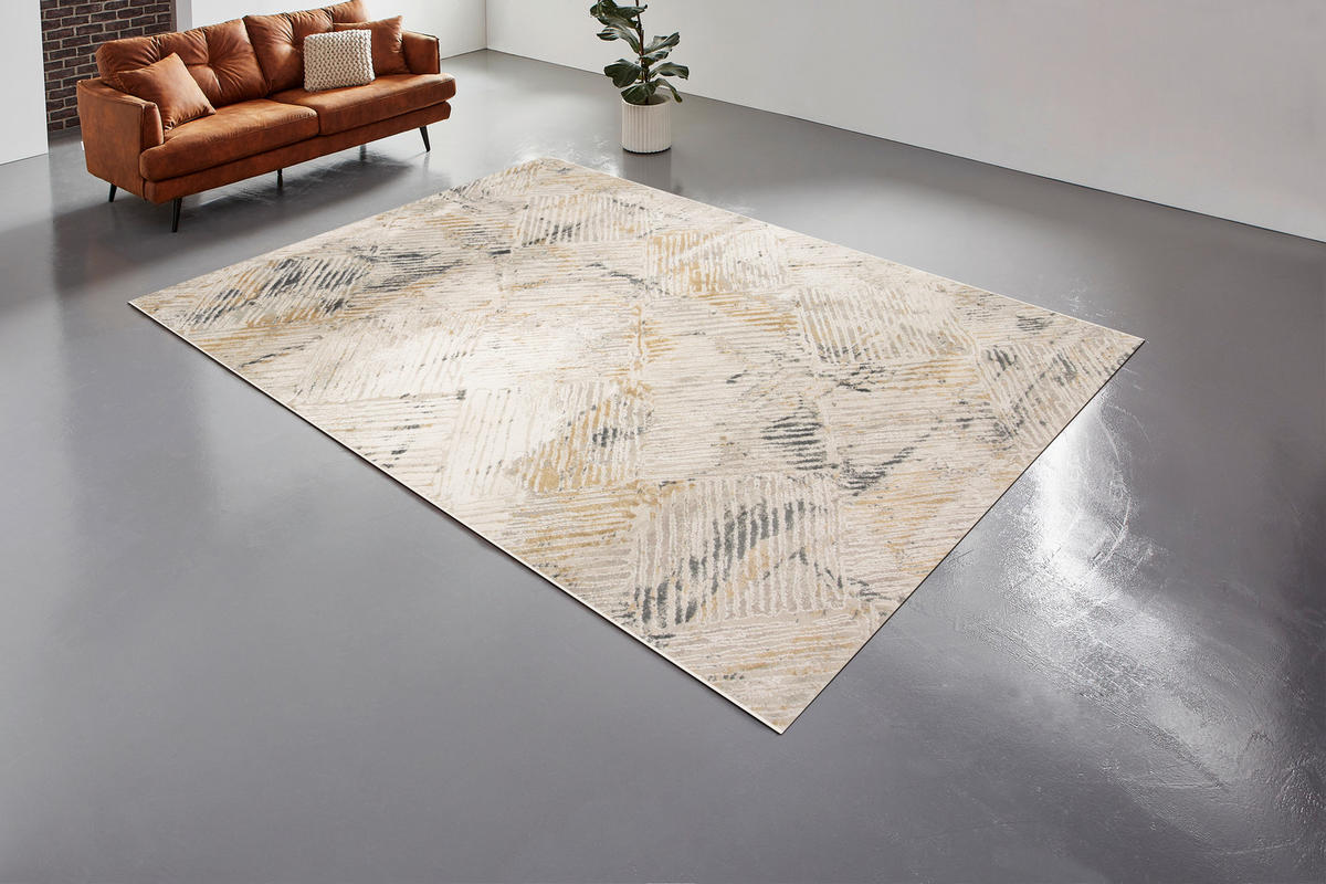 TKANÝ KOBEREC, 160/230 cm krémová, sivá - sivá/krémová, Design, textil (160/230cm) - Dieter Knoll