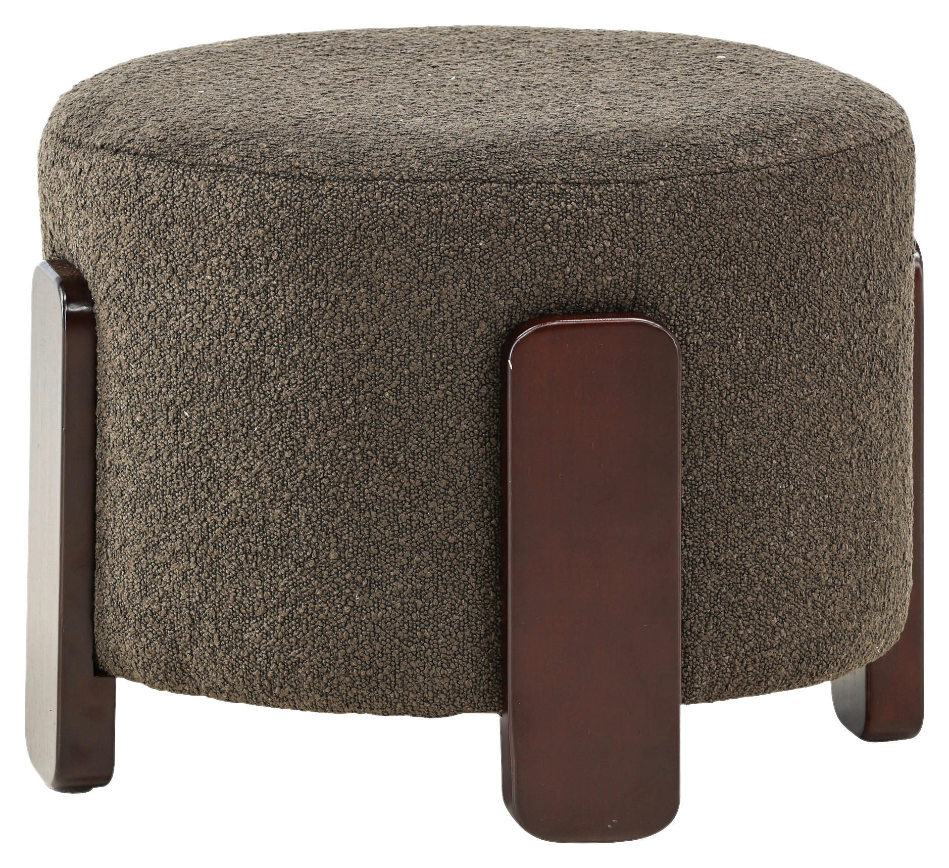 SITTPUFF i  - mörkgrå/brun, Design, trä/textil (52.5/43/52.5cm) - Livetastic
