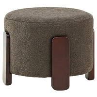 POUF in Braun, Dunkelgrau Holz, Textil Dunkelgrau  - Dunkelgrau/Braun, Design, Holz/Textil (52.5/43/52.5cm) - Livetastic
