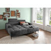 ECKSOFA  Anthrazit Chenille  - Anthrazit/Schwarz, KONVENTIONELL, Textil/Metall (200/188cm) - Livetastic